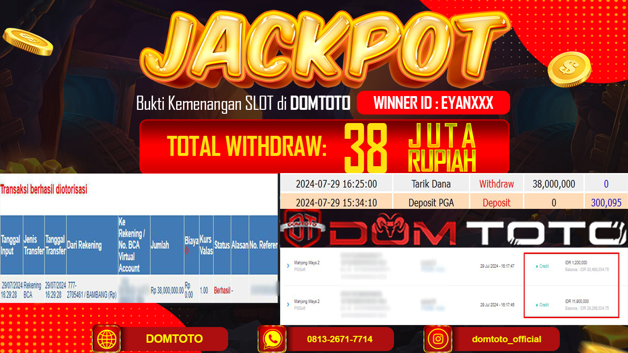 GACOR PARAH SLOT PGSOFT MAHJONG WAYS2  29 JULI2024